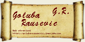 Goluba Raušević vizit kartica